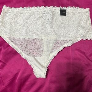 Torrid White Lace High-Waist Thong